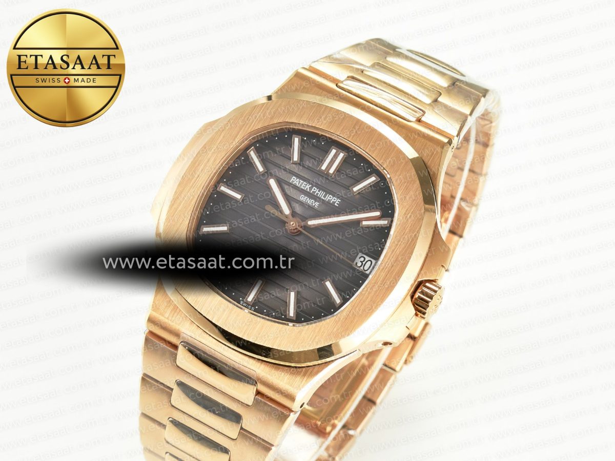 Patek Philippe Nautilus 5711/1R-001 RG 3KF 1:1 Best Edition Gray Textured Dial on RG Bracelet Super Clone 26-330 - Görsel 2