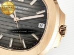Patek Philippe Nautilus 5711/1R RG 3KF 1:1 Best Edition Brown Textured Dial on Brown Leather Strap A324 Super Clone V2 - Görsel 11