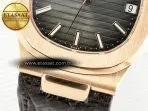 Patek Philippe Nautilus 5711/1R RG 3KF 1:1 Best Edition Brown Textured Dial on Brown Leather Strap A324 Super Clone V2 - Görsel 12