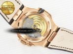 Patek Philippe Nautilus 5711/1R RG 3KF 1:1 Best Edition Brown Textured Dial on Brown Leather Strap A324 Super Clone V2 - Görsel 16