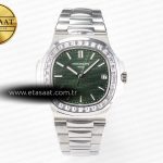 Patek Philippe Nautilus 5711 3KF Square Pırlantalı A324 Eta Saat - Görsel 3 - 1:1 Süper Klon Saat