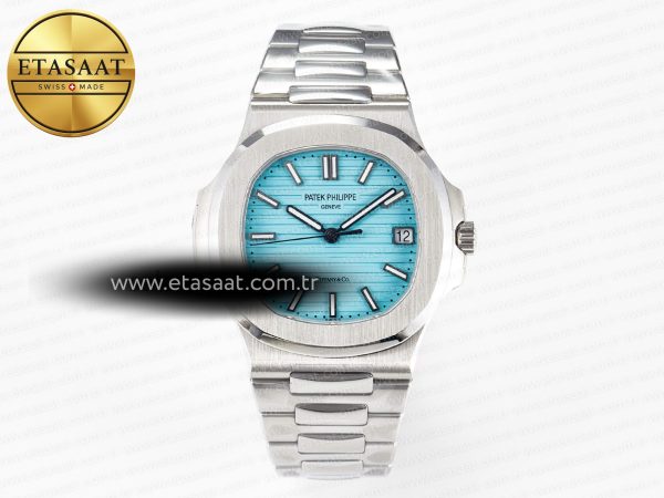 Patek Philippe Nautilus 5711 3KF Tiffany Mavi A324 Eta Saat - Görsel 3 - 1:1 Süper Klon Saat