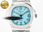 Patek Philippe Nautilus 5711 3KF 1:1 Best Edition Tiffany Blue Dial on SS Bracelet A324 Super Clone V2 - Görsel 4