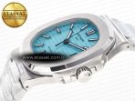 Patek Philippe Nautilus 5711 3KF 1:1 Best Edition Tiffany Blue Dial on SS Bracelet A324 Super Clone V2 - Görsel 6