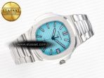 Patek Philippe Nautilus 5711 3KF 1:1 Best Edition Tiffany Blue Dial on SS Bracelet A324 Super Clone V2 - Görsel 8