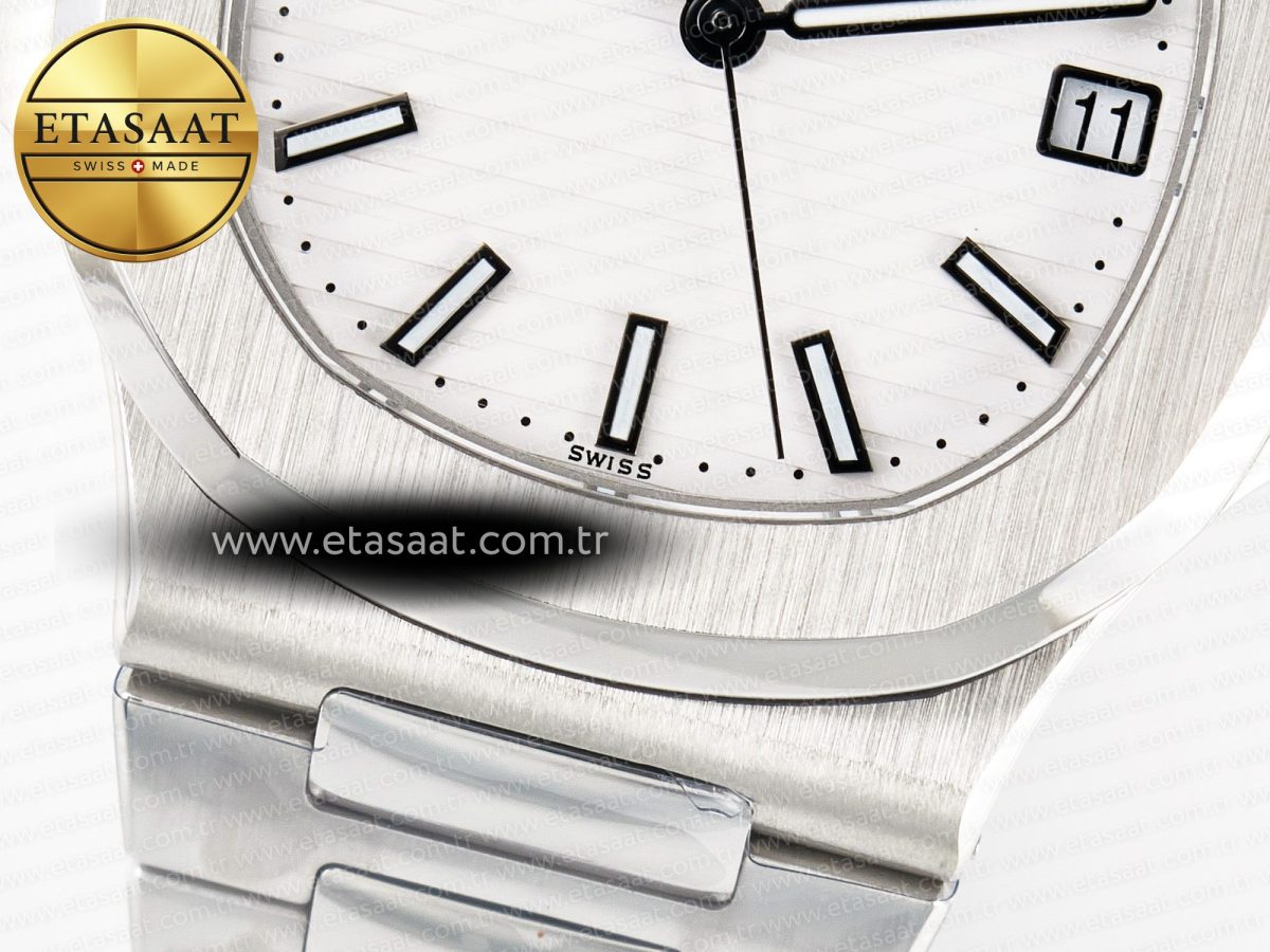 Patek Philippe Nautilus 5711 3KF 1:1 Best Edition White Dial on SS Bracelet A324 Super Clone V2 - Görsel 12