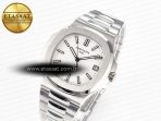 Patek Philippe Nautilus 5711 3KF 1:1 Best Edition White Dial on SS Bracelet A324 Super Clone V2 - Görsel 2
