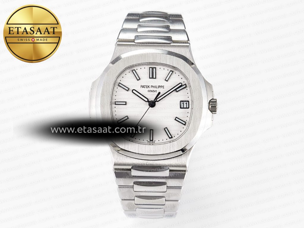 Patek Philippe Nautilus 5711 3KF Beyaz Kadran A324 Eta Saat - Görsel 3 - 1:1 Süper Klon Saat