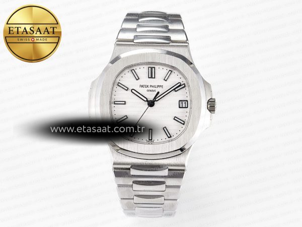 Patek Philippe Nautilus 5711 3KF Beyaz Kadran A324 Eta Saat - Görsel 3 - 1:1 Süper Klon Saat