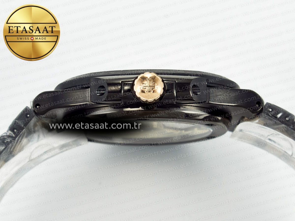 Patek Philippe Nautilus 5711 DIW Carbon DIWF 1:1 Best Edition Black Textured Dial on Carbon/RG Bracelet 324CS - Görsel 15