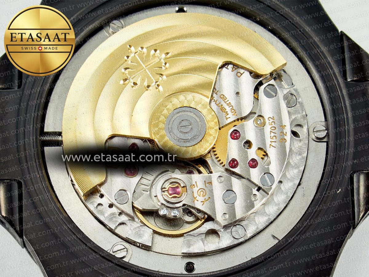 Patek Philippe Nautilus 5711 DIW Carbon DIWF 1:1 Best Edition Black Textured Dial on Carbon/RG Bracelet 324CS - Görsel 20