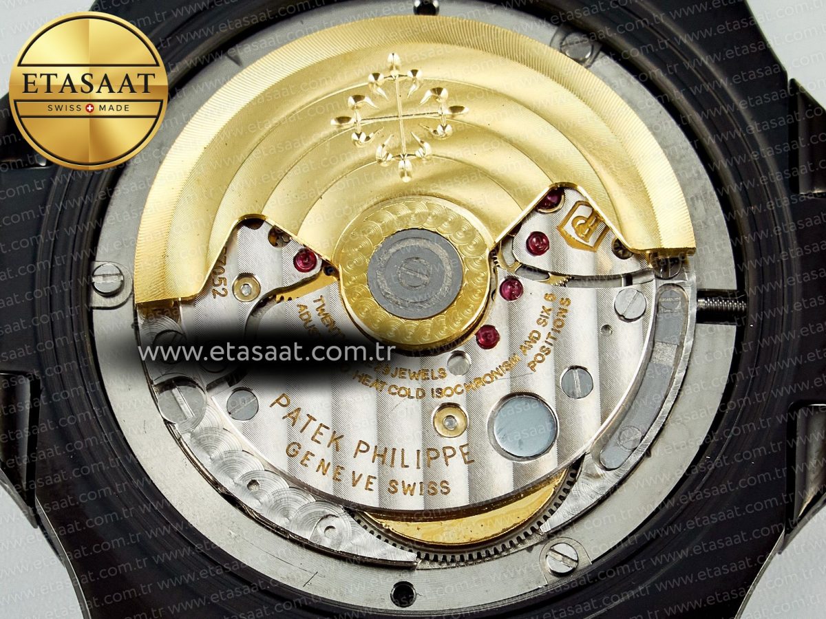 Patek Philippe Nautilus 5711 DIW Carbon DIWF 1:1 Best Edition Black Textured Dial on Carbon/RG Bracelet 324CS - Görsel 21