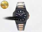 Patek Philippe Nautilus 5711 DIW Carbon DIWF 1:1 Best Edition Black Textured Dial on Carbon/RG Bracelet 324CS - Görsel 3