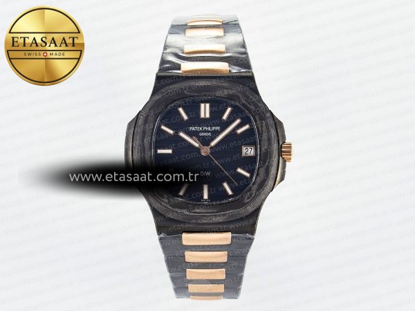 Patek Philippe Nautilus 5711 DIW Karbon DIWF Siyah 324CS Eta Saat - 1:1 Süper Klon Replika Saat