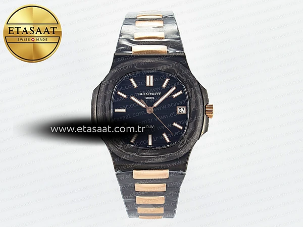 Patek Philippe Nautilus 5711 DIW Karbon DIWF Siyah 324CS Eta Saat - 1:1 Süper Klon Replika Saat
