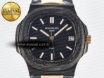 Patek Philippe Nautilus 5711 DIW Carbon DIWF 1:1 Best Edition Black Textured Dial on Carbon/RG Bracelet 324CS - Görsel 4