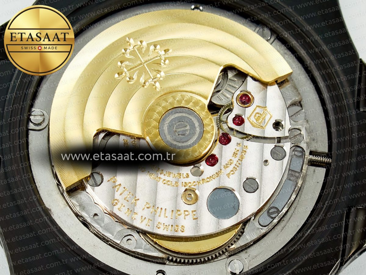Patek Philippe Nautilus 5711 DIW Carbon DIWF 1:1 Best Edition Green Textured Dial On Carbon Bracelet 324CS - Görsel 19