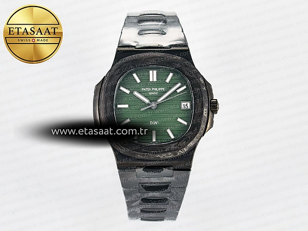 Patek Philippe Nautilus 5711 DIW Karbon DIWF Yeşil 324CS Eta Saat - 1:1 Süper Klon Replika Saat