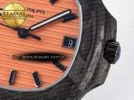 Patek Philippe Nautilus 5711 DIW Carbon DIWF 1:1 Best Edition Orange Textured Dial On Carbon Bracelet 324CS - Görsel 11