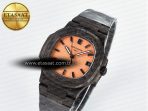 Patek Philippe Nautilus 5711 DIW Carbon DIWF 1:1 Best Edition Orange Textured Dial On Carbon Bracelet 324CS - Görsel 2