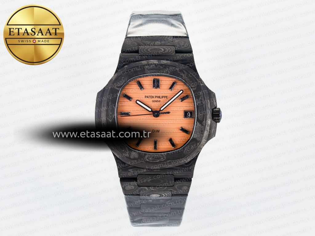Patek Philippe Nautilus 5711 DIW Karbon DIWF Turuncu 324CS Eta Saat - Görsel 3 - 1:1 Süper Klon Saat