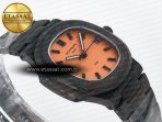 Patek Philippe Nautilus 5711 DIW Carbon DIWF 1:1 Best Edition Orange Textured Dial On Carbon Bracelet 324CS - Görsel 7