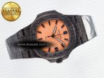 Patek Philippe Nautilus 5711 DIW Carbon DIWF 1:1 Best Edition Orange Textured Dial On Carbon Bracelet 324CS - Görsel 8