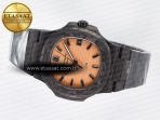 Patek Philippe Nautilus 5711 DIW Carbon DIWF 1:1 Best Edition Orange Textured Dial On Carbon Bracelet 324CS - Görsel 9