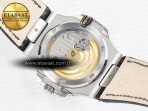 Patek Philippe Nautilus 5711 SS 3KF 1:1 Best Edition Gray Textured Dial on Black Leather Strap A324 Super Clone V2 - Görsel 16