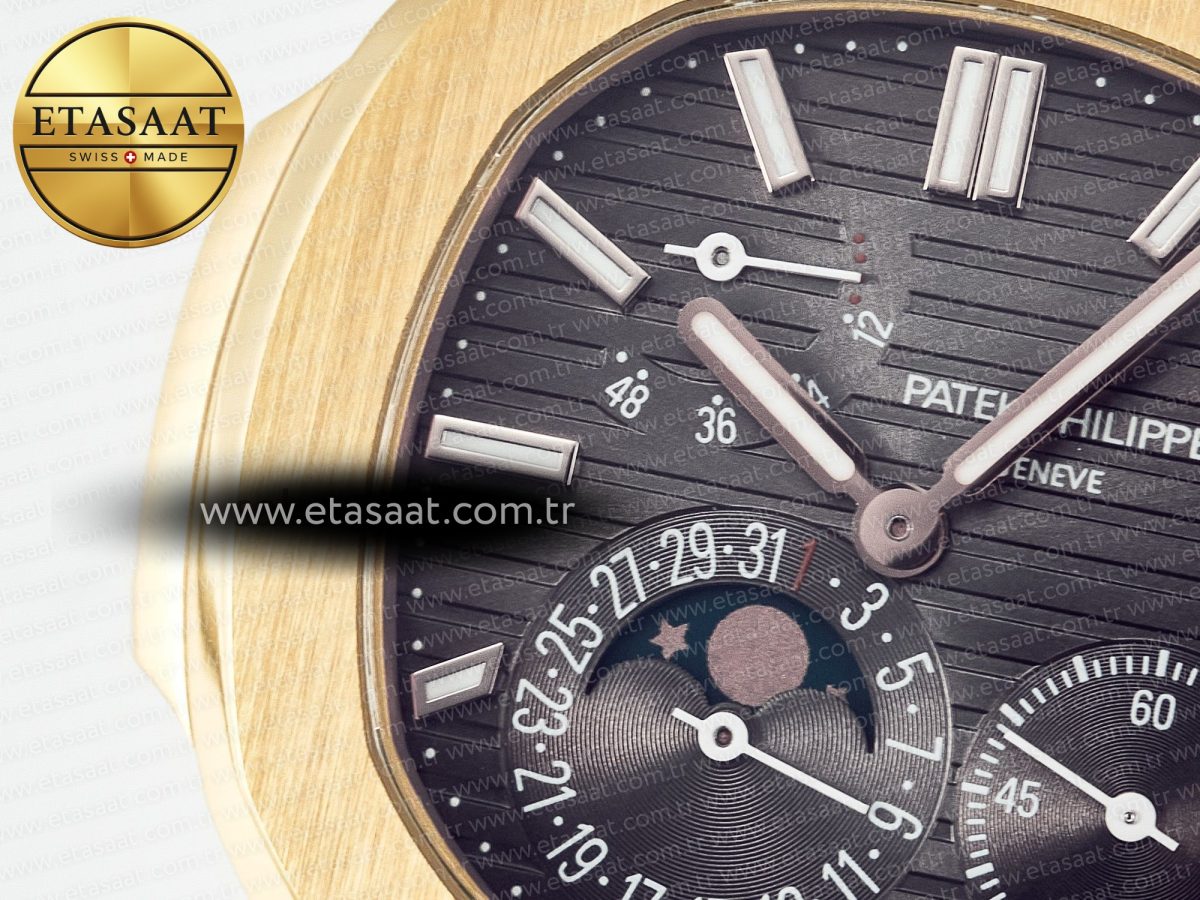 Patek Philippe Nautilus 5712 Best Edition Brown Dial on Brown Leather Strap A240 - Görsel 10