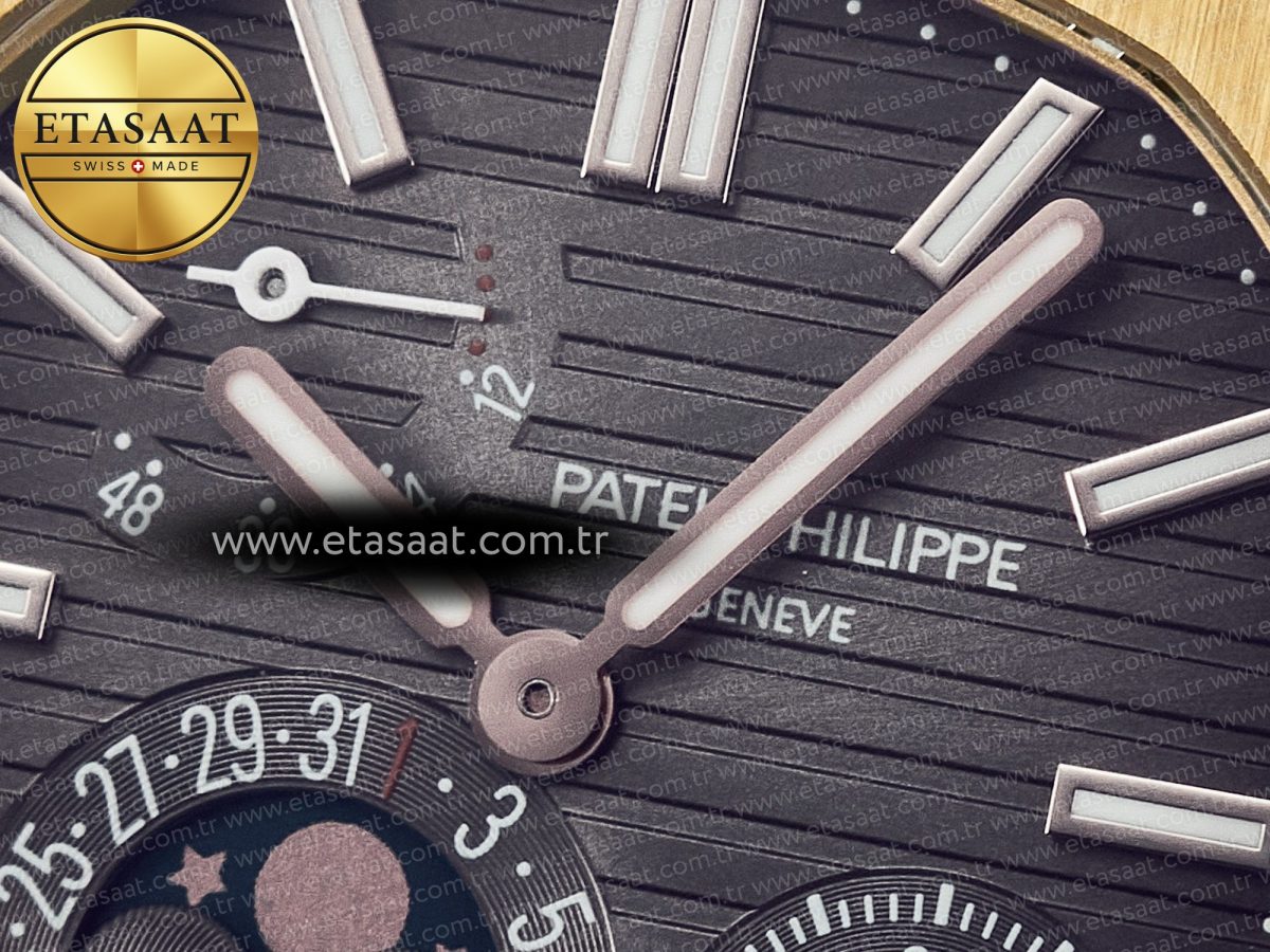 Patek Philippe Nautilus 5712 Best Edition Brown Dial on Brown Leather Strap A240 - Görsel 11