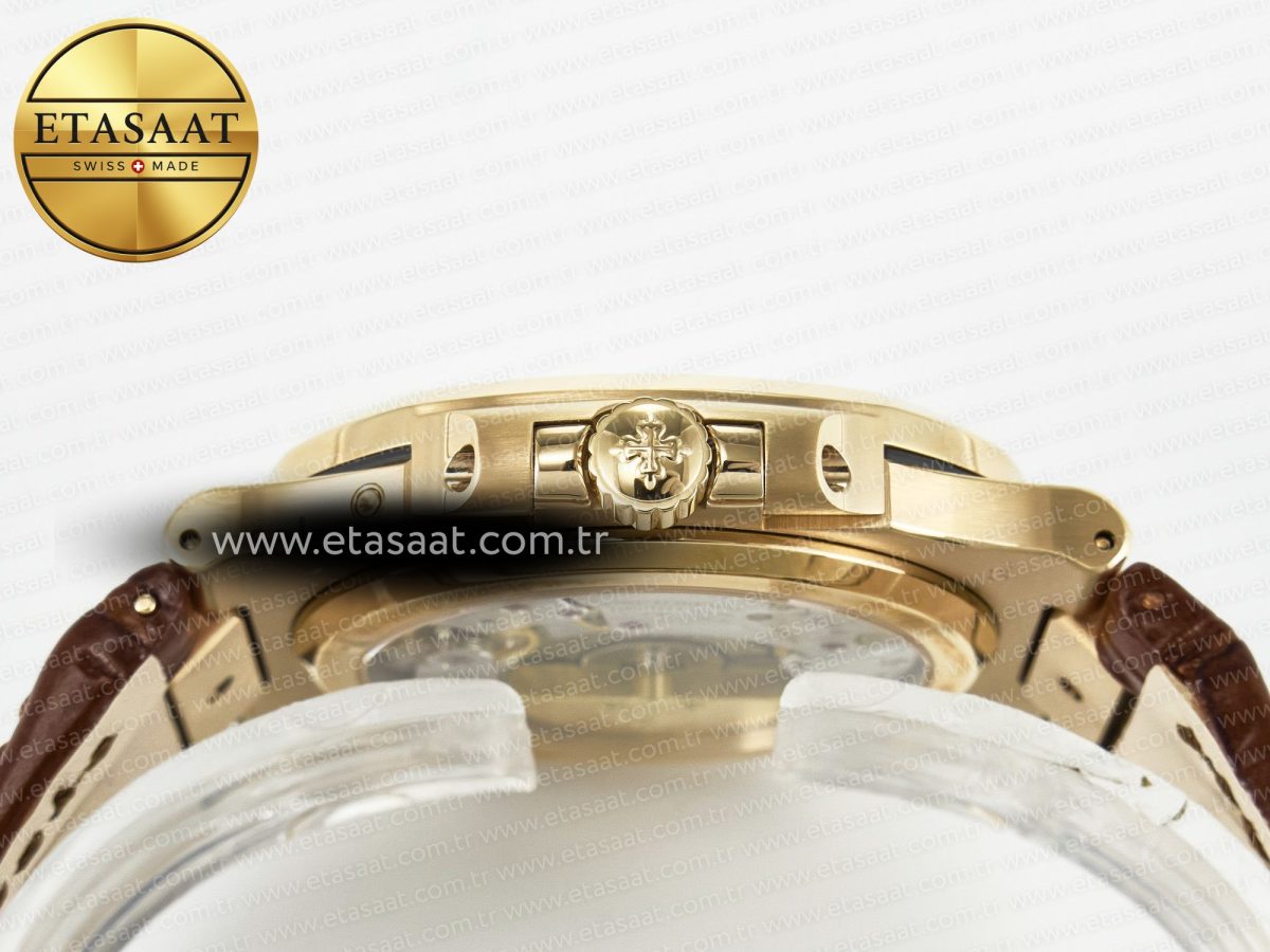 Patek Philippe Nautilus 5712 Best Edition Brown Dial on Brown Leather Strap A240 - Görsel 15