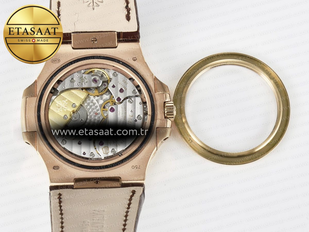 Patek Philippe Nautilus 5712 Best Edition Brown Dial on Brown Leather Strap A240 - Görsel 18