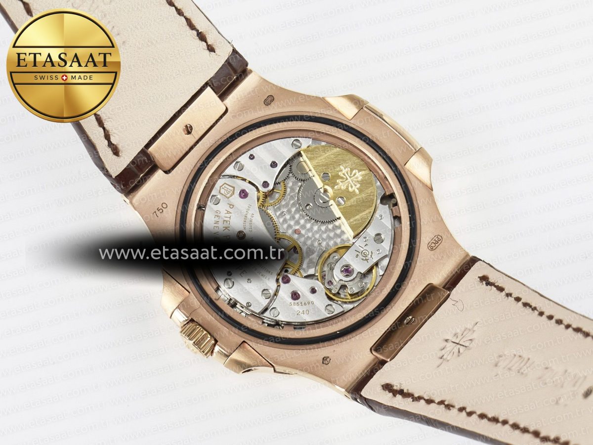 Patek Philippe Nautilus 5712 Best Edition Brown Dial on Brown Leather Strap A240 - Görsel 20