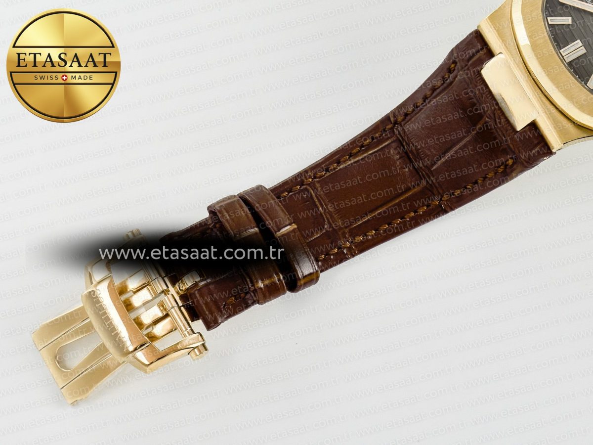 Patek Philippe Nautilus 5712 Best Edition Brown Dial on Brown Leather Strap A240 - Görsel 27