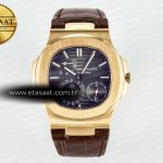 Patek Philippe Nautilus 5712 Kahve Kadran Deri A240 Eta Saat - Görsel 3 - 1:1 Süper Klon Saat