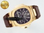 Patek Philippe Nautilus 5712 Best Edition Brown Dial on Brown Leather Strap A240 - Görsel 8