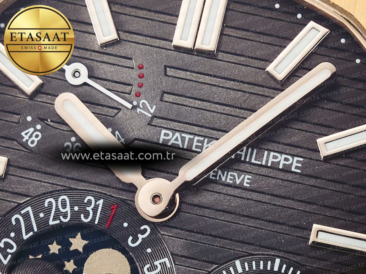 Patek Philippe Nautilus 5712 Best Edition Brown Dial on RG Bracelet A240 - Görsel 11
