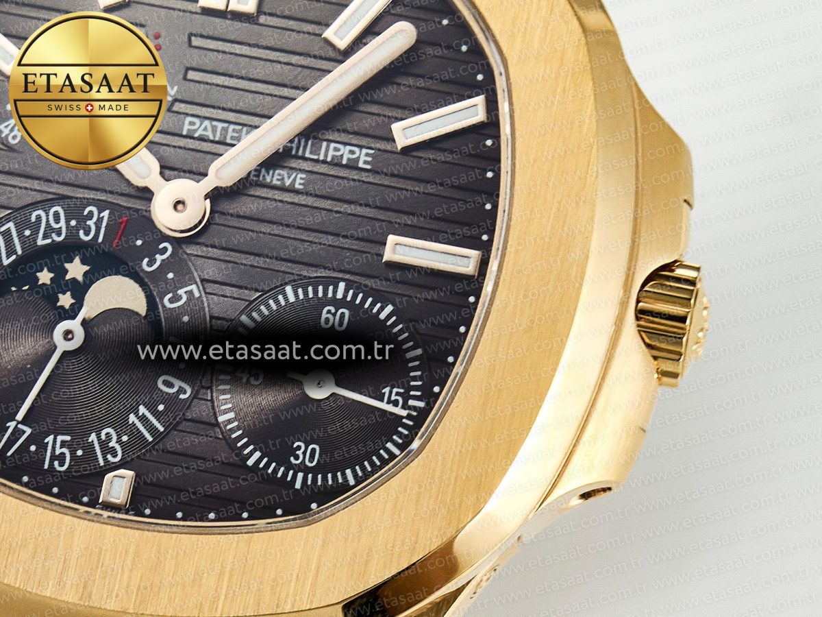 Patek Philippe Nautilus 5712 Best Edition Brown Dial on RG Bracelet A240 - Görsel 12
