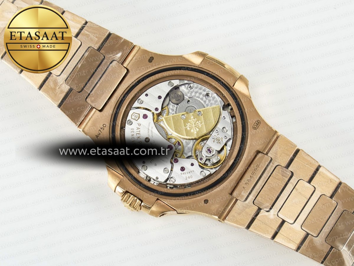 Patek Philippe Nautilus 5712 Best Edition Brown Dial on RG Bracelet A240 - Görsel 20