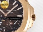 Patek Philippe Nautilus 5712 RG PPF 1:1 Best Edition Brown Dial on RG Bracelet PPF240 Super Clone V4+ - Görsel 11