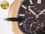 Patek Philippe Nautilus 5712 RG PPF 1:1 Best Edition Brown Dial on RG Bracelet PPF240 Super Clone V4+ - Görsel 13