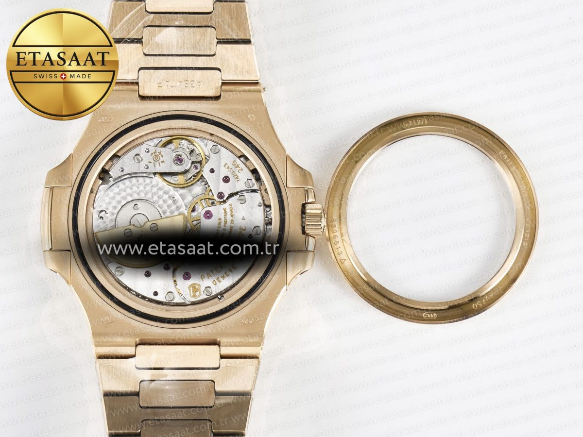 Patek Philippe Nautilus 5712 RG PPF 1:1 Best Edition Brown Dial on RG Bracelet PPF240 Super Clone V4+ - Görsel 19