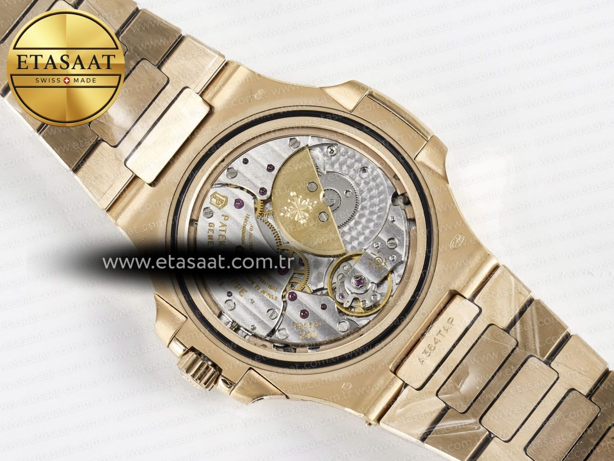 Patek Philippe Nautilus 5712 RG PPF 1:1 Best Edition Brown Dial on RG Bracelet PPF240 Super Clone V4+ - Görsel 20