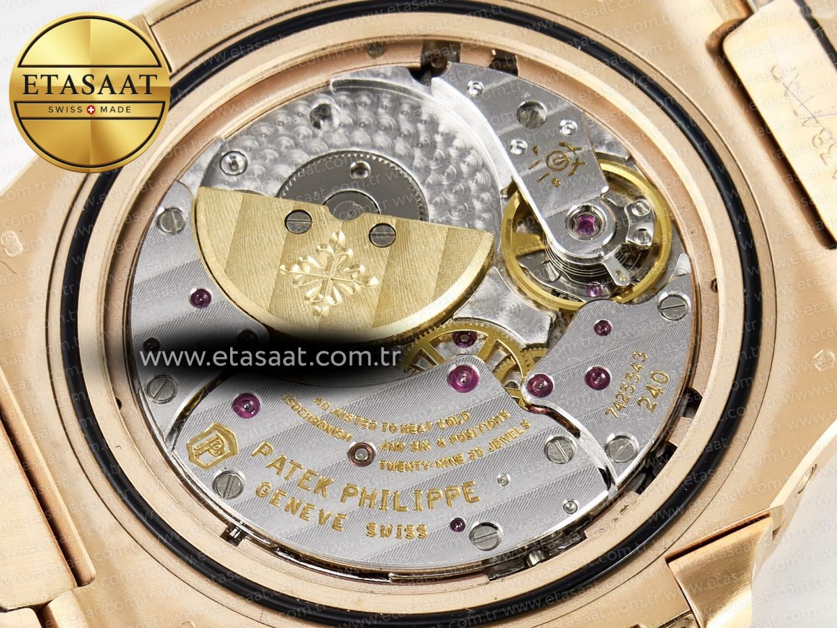 Patek Philippe Nautilus 5712 RG PPF 1:1 Best Edition Brown Dial on RG Bracelet PPF240 Super Clone V4+ - Görsel 21