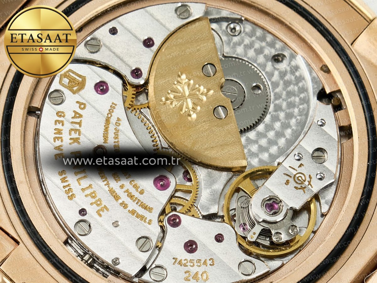 Patek Philippe Nautilus 5712 RG PPF 1:1 Best Edition Brown Dial on RG Bracelet PPF240 Super Clone V4+ - Görsel 22