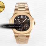 Patek Philippe Nautilus 5712 RG PPF Kahve Kadran PPF240 V4+ Eta Saat - Görsel 3 - 1:1 Süper Klon Saat