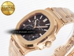 Patek Philippe Nautilus 5712 RG PPF 1:1 Best Edition Brown Dial on RG Bracelet PPF240 Super Clone V4+ - Görsel 6
