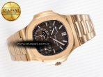 Patek Philippe Nautilus 5712 RG PPF 1:1 Best Edition Brown Dial on RG Bracelet PPF240 Super Clone V4+ - Görsel 8
