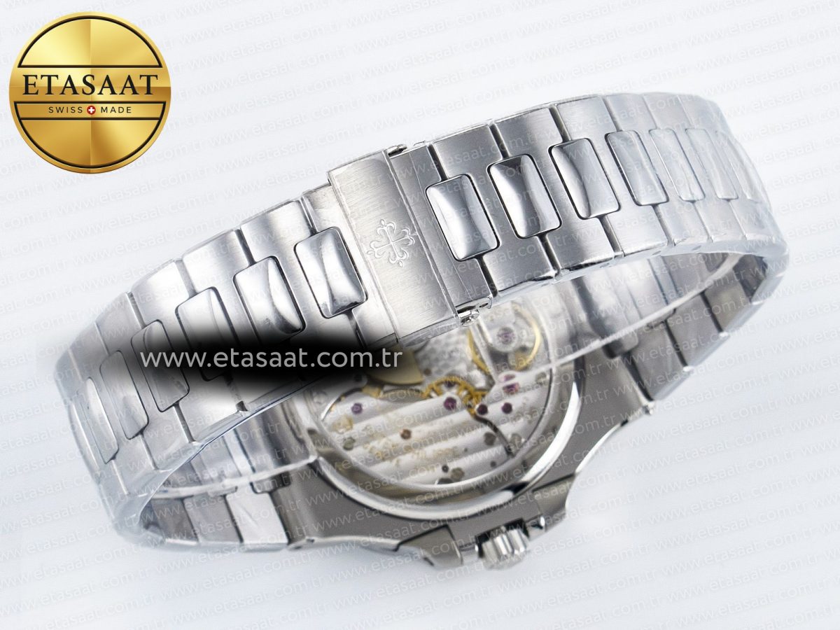 Patek Philippe Nautilus 5712 SS OMEF 1:1 Best Edition Blue Dial on SS Bracelet A240 Super Clone - Görsel 17